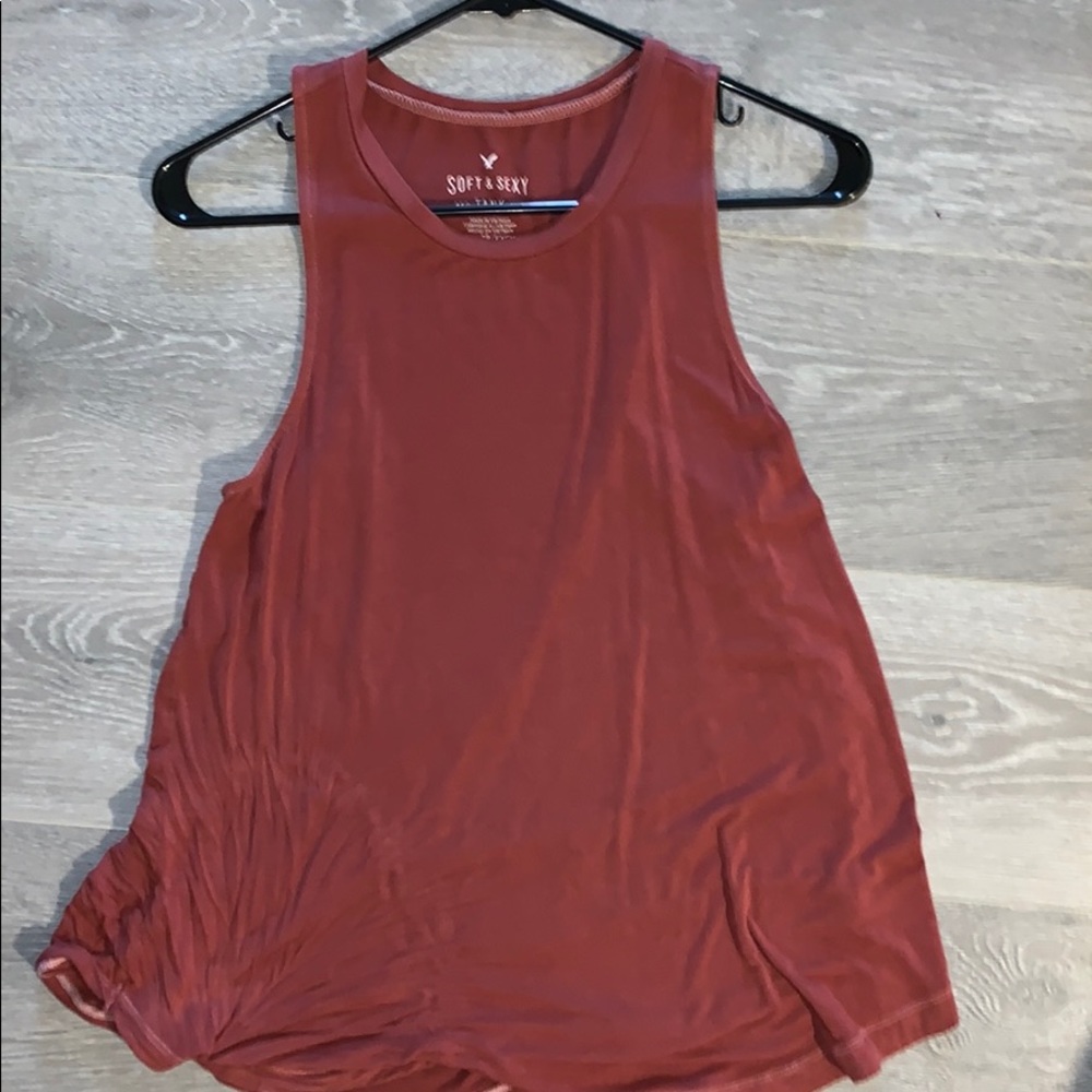Orange Red Tank Top